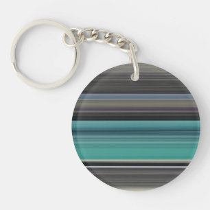 Abstract #1: Teal and grey Keychain