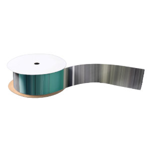 Abstract #1: Teal and grey Satin Ribbon