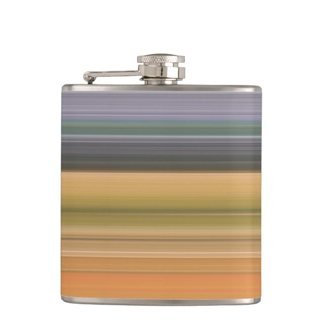 Abstract #1: Yellow and gray Hip Flask (Front)