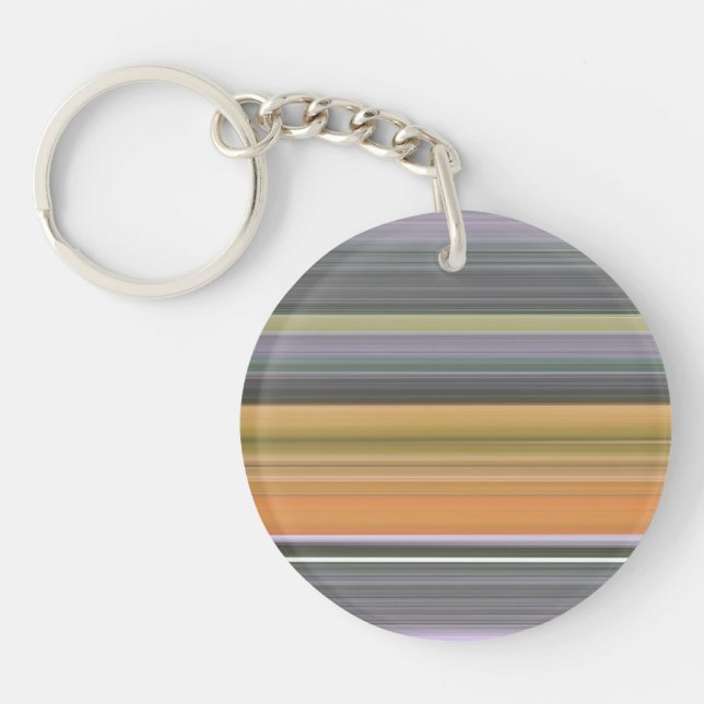Abstract #1: Yellow and gray Keychain (Front)