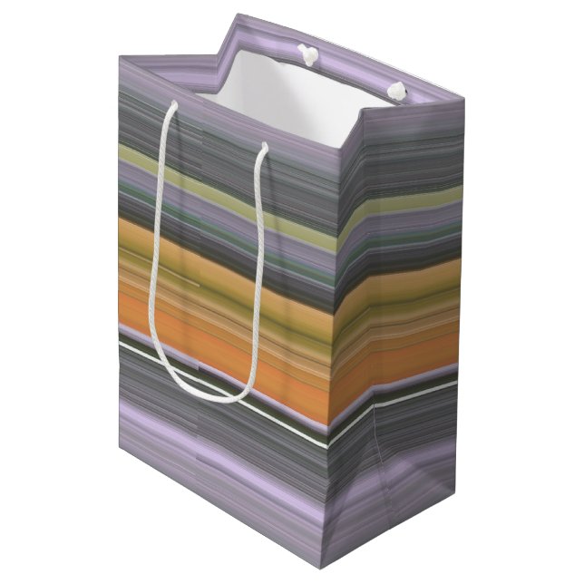 Abstract #1: Yellow and gray Medium Gift Bag (Front Angled)
