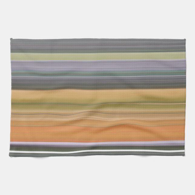 Abstract #1: Yellow and grey Kitchen Towel (Horizontal)