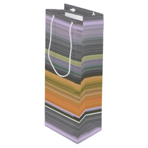 Abstract #1: Yellow and grey Wine Gift Bag