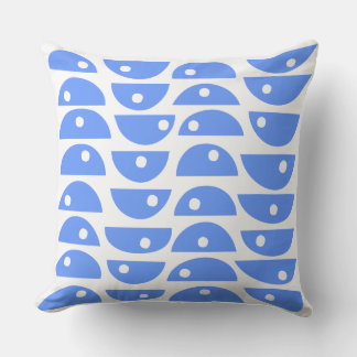Abstract 220816 - Baby Blue on White Throw Pillow