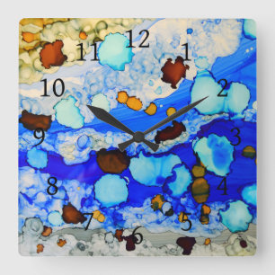 Abstract 23 square wall clock