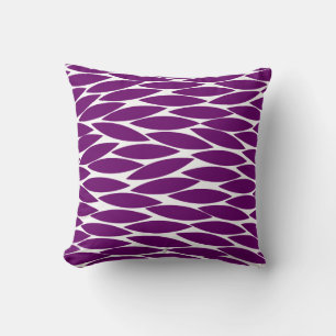 Abstract 250713 - Plum on White Throw Pillow