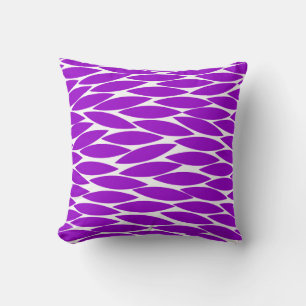 Abstract 250713 - Purple on White Throw Pillow