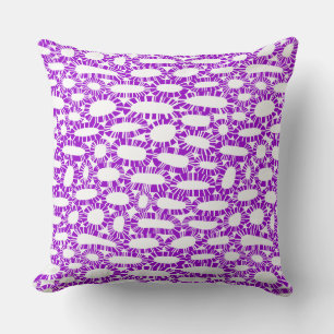 Abstract 250923 - Purple on White Throw Pillow