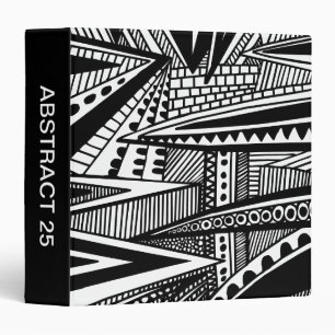 Abstract 25 (1.5in) - Black and White Binder