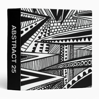 Abstract 25 (1.5in) - Black and White Binder