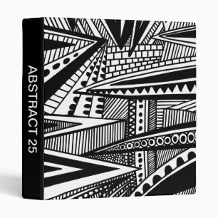 Abstract 25 (1in) - Black and White Binder