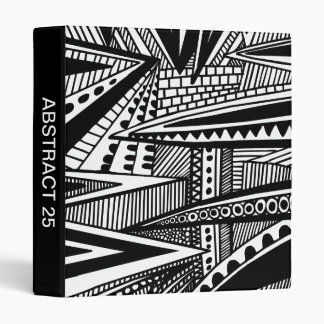 Abstract 25 (1in) - Black and White Binder