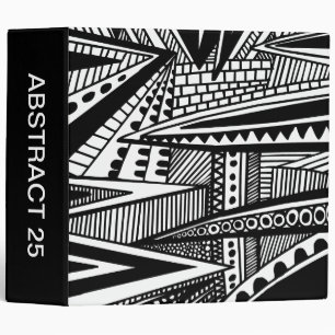 Abstract 25 (2in) - Black and White Binder