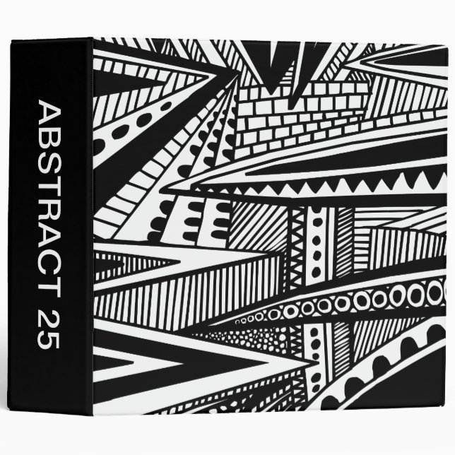 Abstract 25 (2in) - Black and White Binder (Front/Spine)