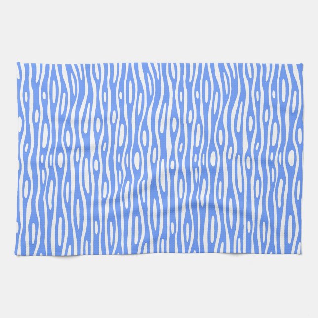 Abstract 280314 - Baby Blue on White Kitchen Towel (Horizontal)