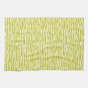 Abstract 280314 - Banana Yellow on White Kitchen Towel