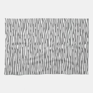 Abstract 280314 - Grey on White Kitchen Towel
