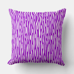 Abstract 280314 - Purple on White Throw Pillow