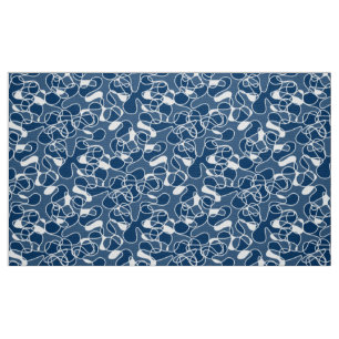 Abstract 290523 Shibori Blue and White Fabric