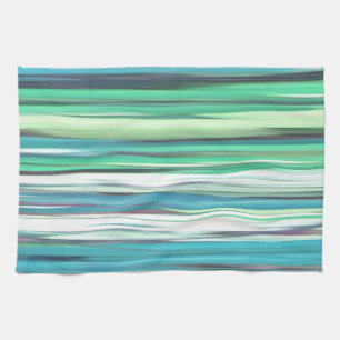 Abstract #2: Aqua blue green blur Kitchen Towel