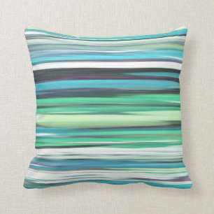 Abstract #2: Aqua blue green blur Throw Pillow