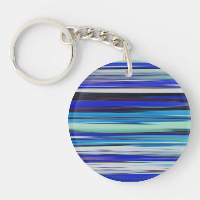 Abstract #2: Blue blur Keychain (Front)