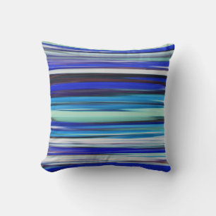 Abstract #2: Blue blur Throw Pillow