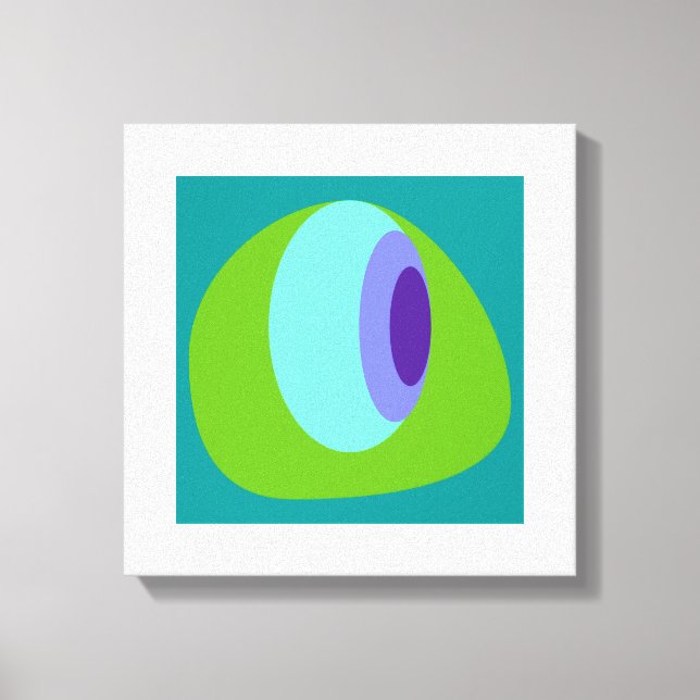 Abstract 2 Blue Green Canvas Print (Front)