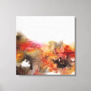 ABSTRACT #2 Circles and Squares Square Canvas Print