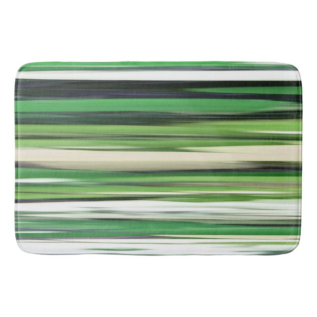 Abstract #2: Green blur Bath Mat (Front)