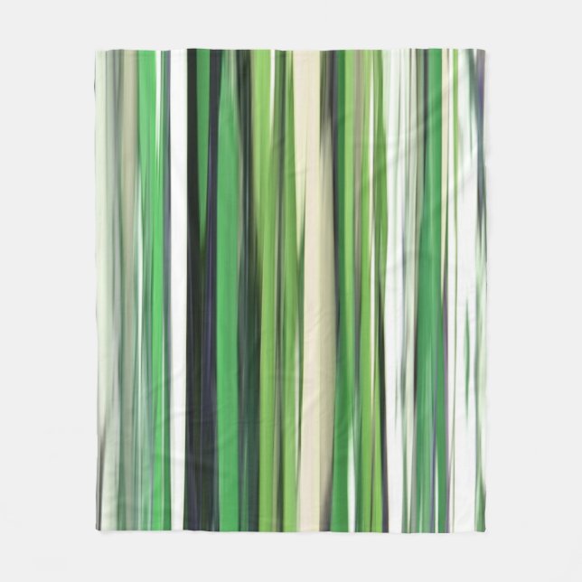 Abstract #2: Green blur Fleece Blanket (Front)