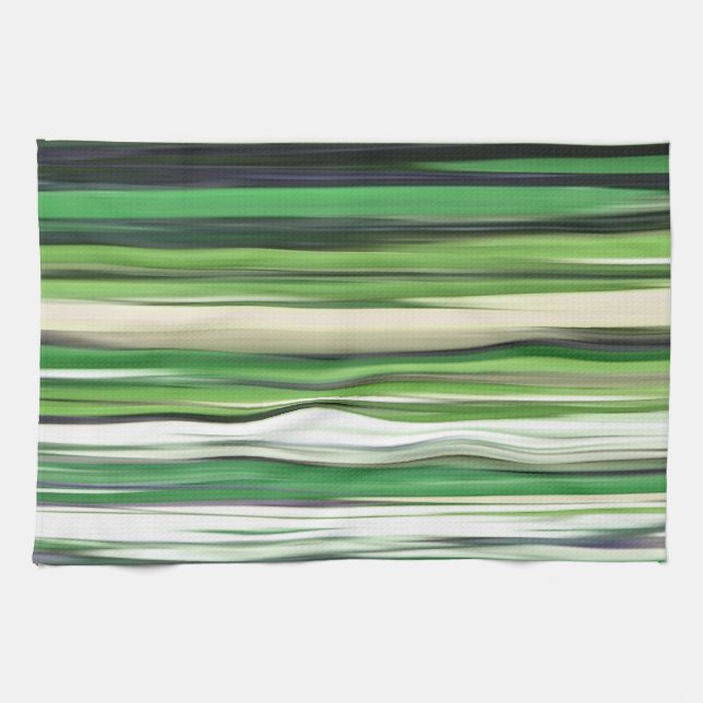 Abstract #2: Green blur Kitchen Towel (Horizontal)