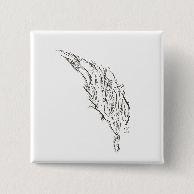 abstract 2 inch square button (Front)