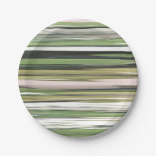 Abstract #2: Olive green blur Paper Plate