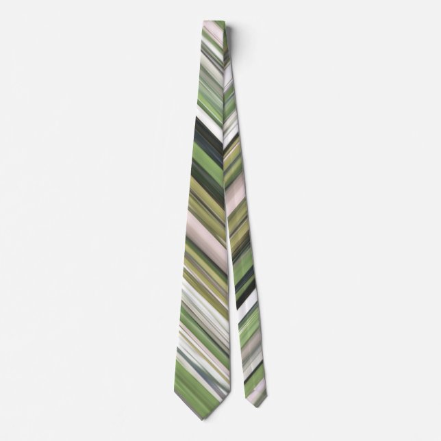Abstract #2: Olive green blur Tie (Front)