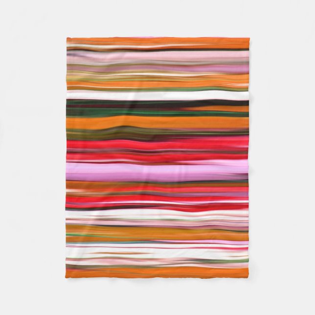 Abstract #2: Orange blur Fleece Blanket (Front)