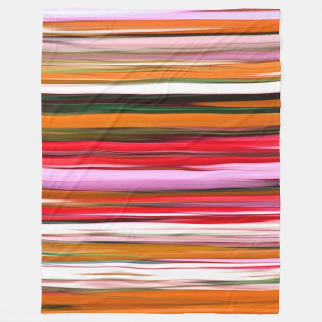 Abstract #2: Orange blur Fleece Blanket (Front)