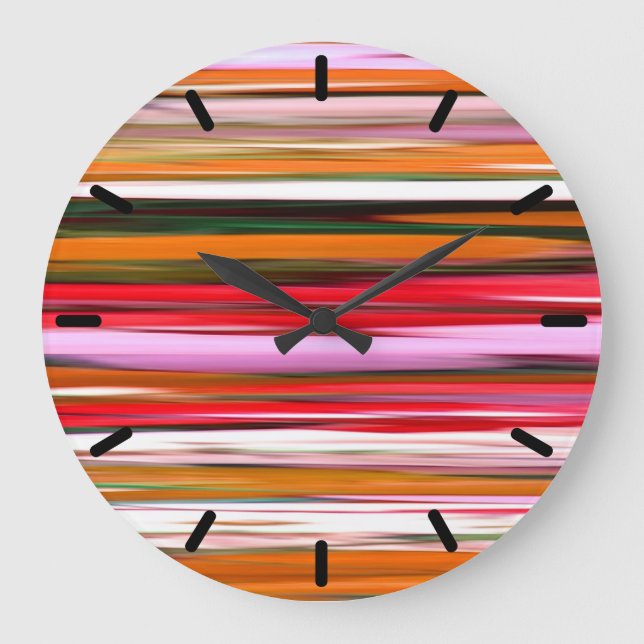 Abstract #2: Orange blur Large Clock (Front)