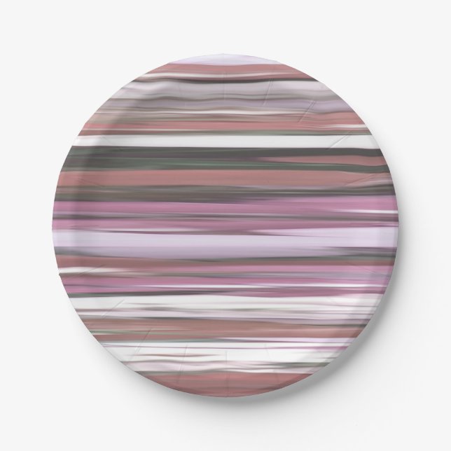 Abstract #2: Pink blur Paper Plate (Front)
