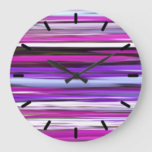 Abstract #2: Purple Blur Large Clock