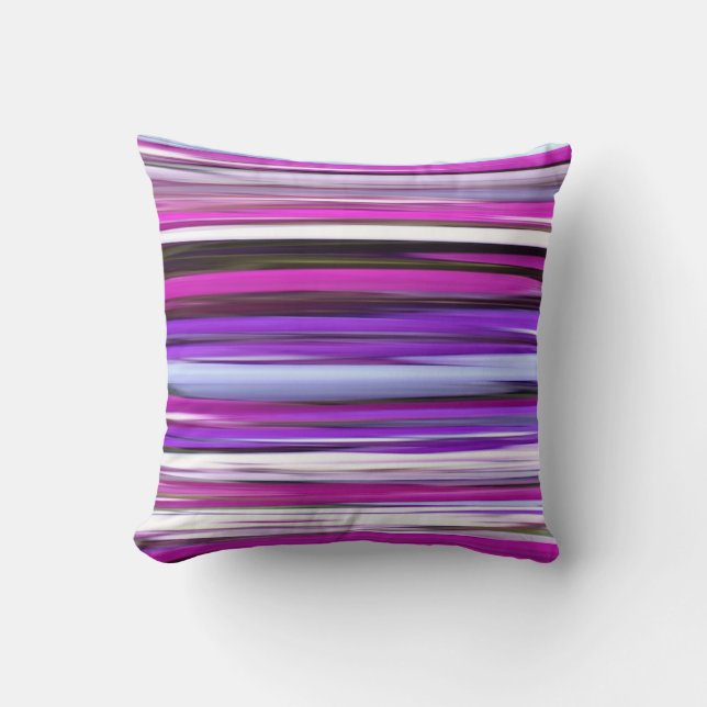 Abstract #2: Purple Blur Throw Pillow (Front)