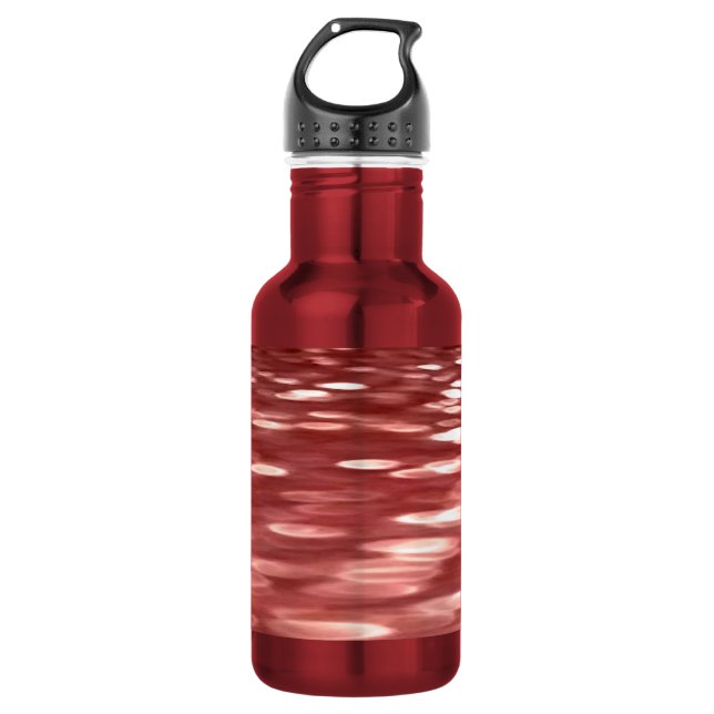 Abstract #2: Red blur 532 Ml Water Bottle (Front)