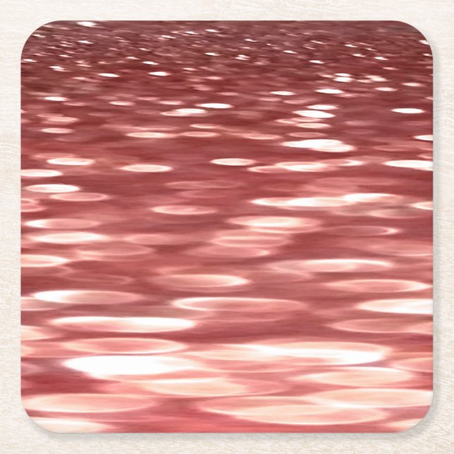 Abstract #2: Red blur Square Paper Coaster (Front)