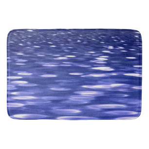Abstract #3: Blue shimmer Bath Mat