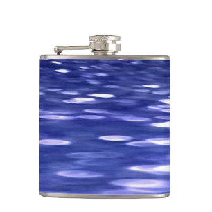 Abstract #3: Blue shimmer Hip Flask