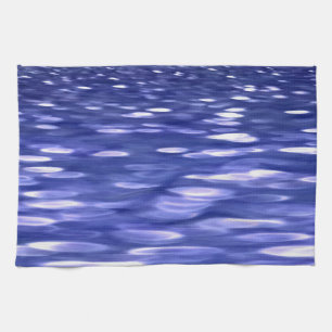 Abstract #3: Blue shimmer Kitchen Towel