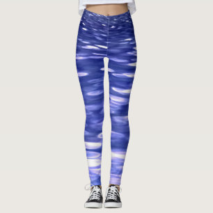 Abstract #3: Blue shimmer Leggings