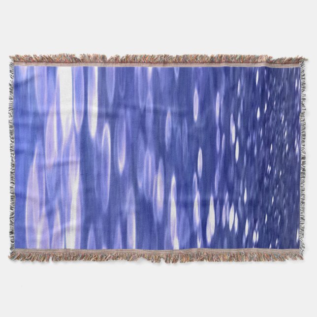 Abstract #3: Blue shimmer Throw Blanket (Front)