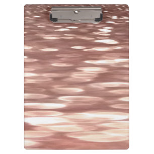 Abstract #3: Copper Rose Gold shimmer Clipboard