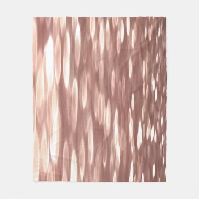 Abstract #3: Copper Rose Gold shimmer Fleece Blanket (Front)